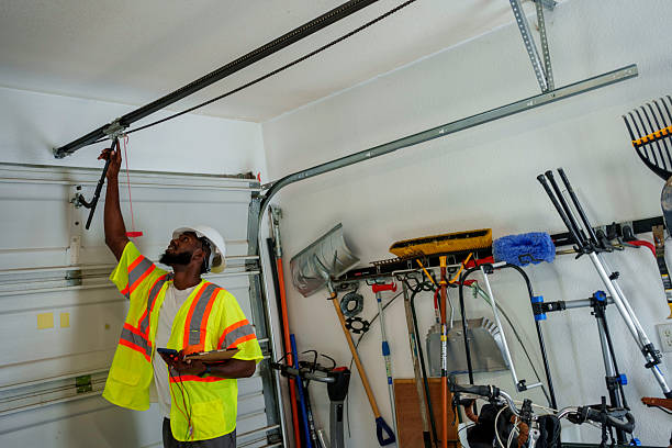 Professional Garage Door Panel Replacement technician working in Polo, IL